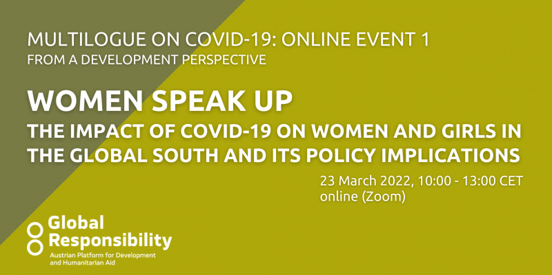 Women speak up – The impact of COVID-19 on women and girls in the Global South and its policy implications