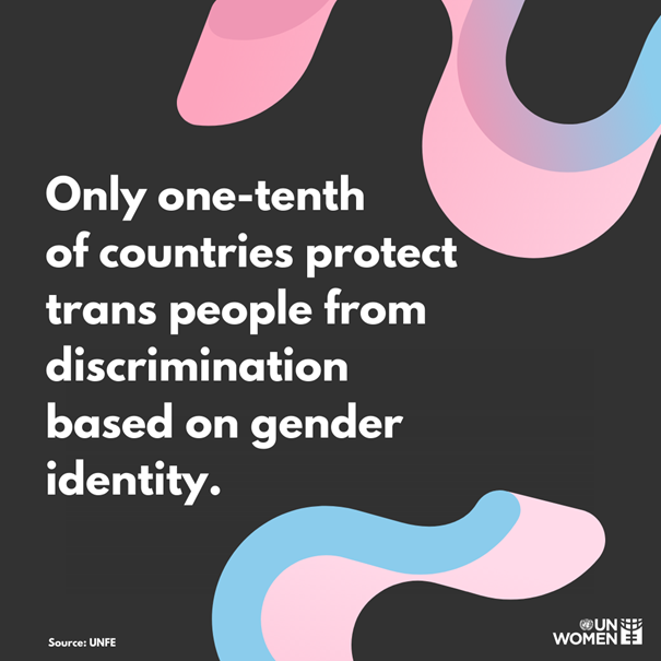 Only one-tenth of countries protect trans people from discrimination based on gender identity.