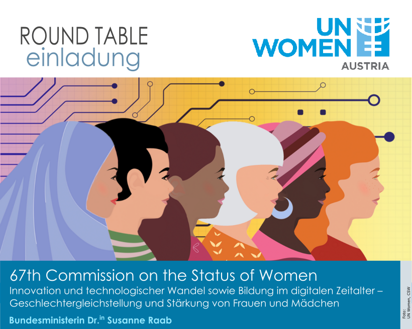 Round Table: 67th Commission on the Status of Women: Innovation und technologischer Wandel sowie Bildung im digitalen Zeitalter – Geschlechtergleichstellung und Stärkung von Frauen und Mädchen
